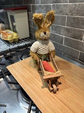 Vintage Rabbit With Wheelbarrow