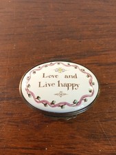 HALCYON DAYS ENAMEL PILL BOX