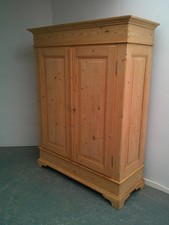 A Mint Clean Antique/Old Pine Georgian 2 Door Knockdown Wardrobe to Wax / Paint