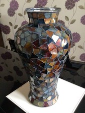 Tall Mirrored GLASS vase
