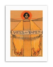Suffrage Women Votes Picture Vintage Political Canvas Art Print