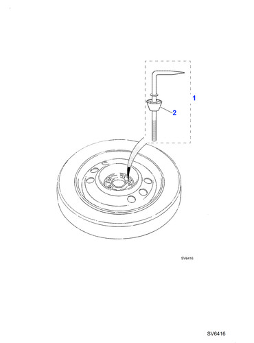 Jaguar spare wheel - spare, clamp