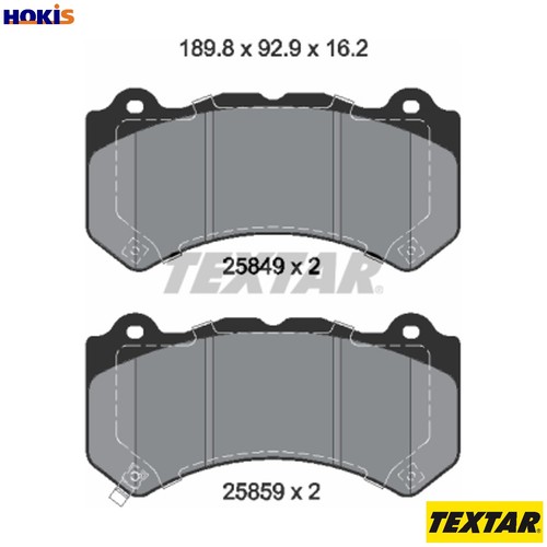 Brake pad set - pad,