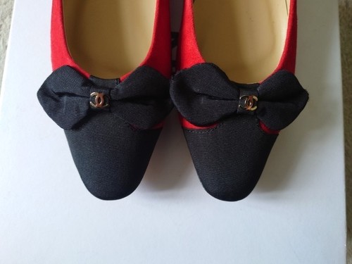 Chanel ballet flats pumps red - ballet,
