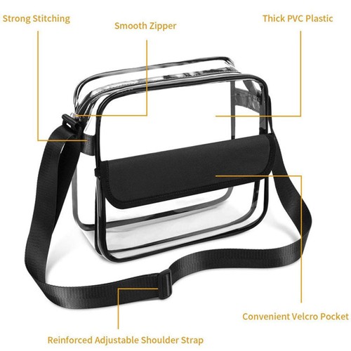 Clear bag tote purse zipper - purse,