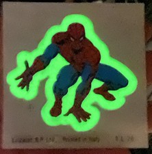 Vintage Spiderman Letraset Action Transfer - 1970s, Glow In the Dark, Italy RARE