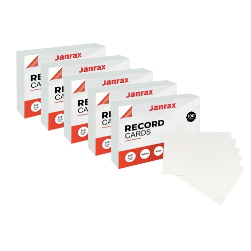 Pack 600 white plain - pack, 5x3"