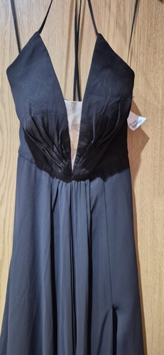 Betsy adam long black chiffon - betsy&,