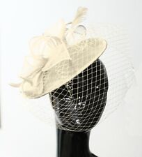 Saucer Sinamay Headband Fascinator Wedding Ascot Hat Hatinator Birdcage Veil