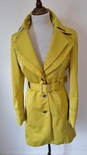 KAREN MILLEN - Yellow Button Fastening, Fully Lined Trench Coat (Mac) - Size 14