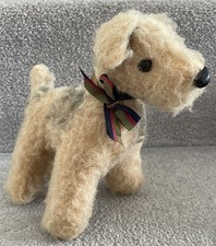 Small Antique Vintage Deans Rag Book Fox Terrier Dog Soft Toy Bear Pal W/ Label