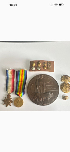 Ww1 medals and death plaque - ww1,