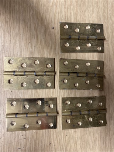 Brass washered hinges - brass,,