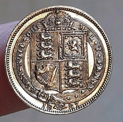 1887 victoria six pence - six, xf