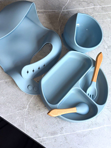 Grey baby feeding mixed set - grey,