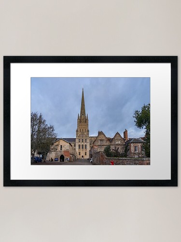 Norwich cathedral framed - norwich, art