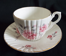 ROYAL SUTHERLAND H & M PINK ROSES CUP & SAUCER