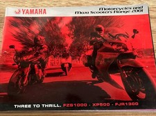 Yamaha 2001 Range Motorcycle Motor Bike Maxi Scooters Original Sales Brochure