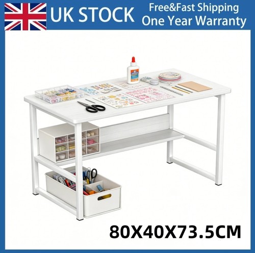 Compact white desk - white, for