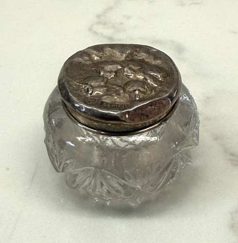 Antique sterling silver cut - &,