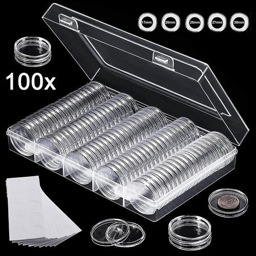 100pcs round coin cases - 100pcs,