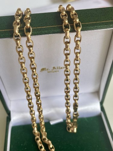9ct gold belcher chain - , heavy