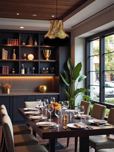 Leopard print table lampshades