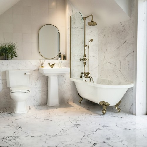 Traditional brass shower - shower, bath