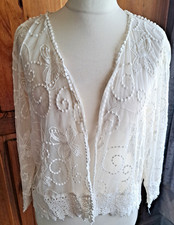 A Ivory Embroidered Bolero by