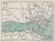 TEIGNMOUTH vintage city town plan. Devon. WARD LOCK 1934 old vintage map chart