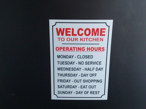 Funny sign welcome - sign, kitchen