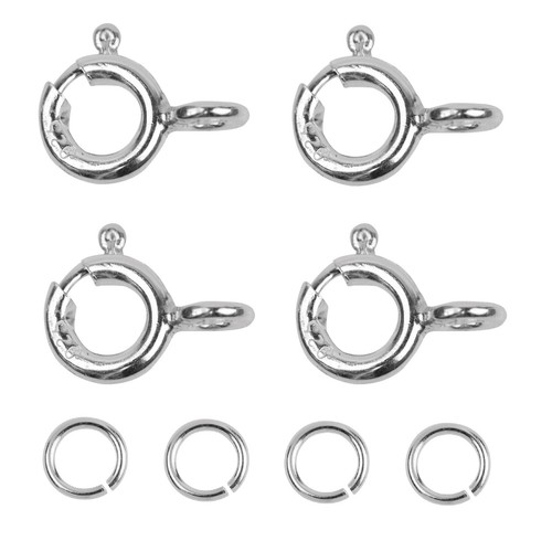 Pieces sterling silver 5mm - silver,