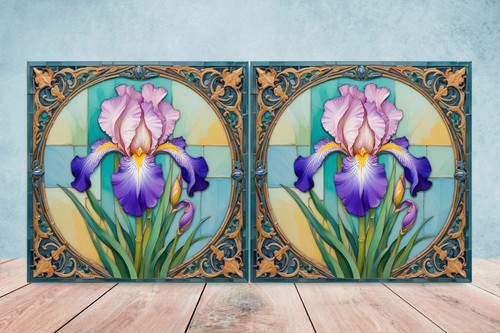 Art nouveau irises - nouveau,
