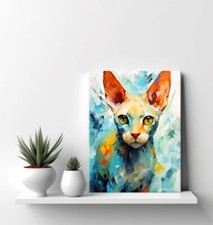 Sphynx Cat Colourful Animal