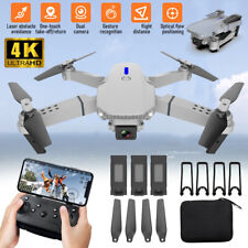 Mini Drones 4K Dual Camera Drone RC Quadcopter with 3 Batteries Kids Adults Gift