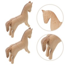  2pcs Unfinished Wooden Horse
