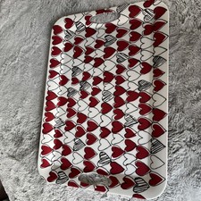 Marks And Spencer Red Mix Tray Plastic With Hearts 18 inches by 13 inches