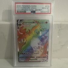 Charizard VMAX PSA 10 074/073 Champions Path Secret Rare Rainbow Pokemon Card