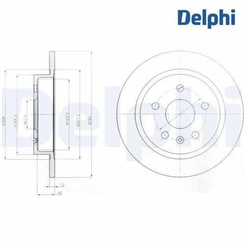 Brake disc delphi - brake, bg4188
