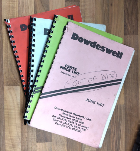 Dowdeswell parts price - dowdeswell, lists