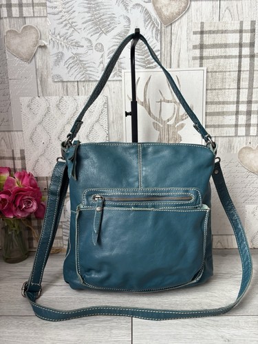 White stuff teal leather