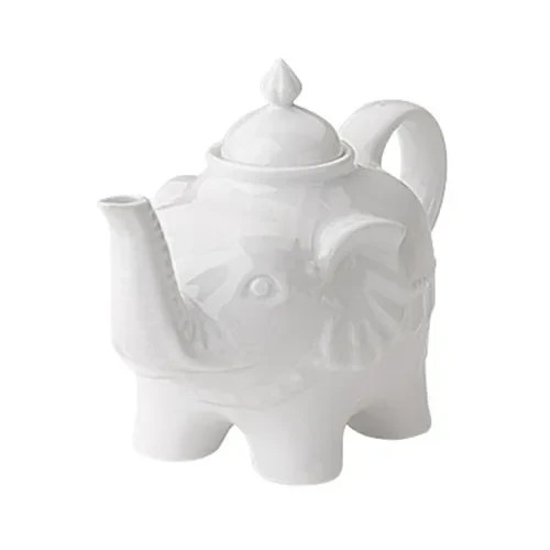 Elephant teapot white - elephant,