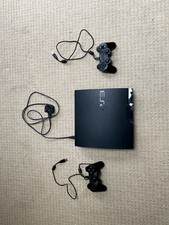 Sony PlayStation 3 Slim Console 160 GB - Black, 2 controllers, + 22 games & DVDs