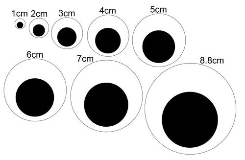 Googly eye stickers various - -,