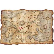 PIRATE TREASURE MAP PARTY BAG TOY PROP ACCESSORY FANCY DRESS COSTUME
