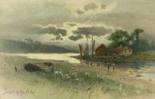 VINTAGE POSTCARD HAMPSHIRE RIVER AVON UNPOSTED (#K6)