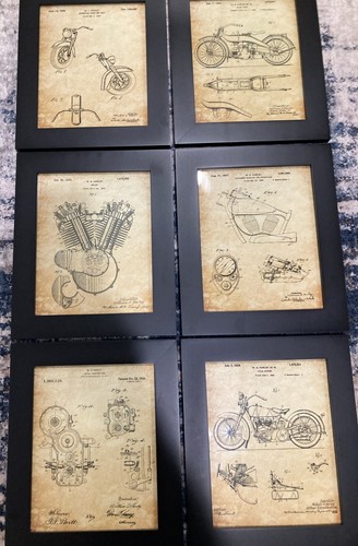 Harley vintage motorcycle wall - harley,