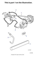 Jaguar Genuine Vacuum Pipe
