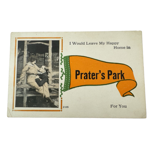 C1916 romantic postcard - c1916,