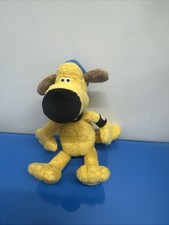 Shaun The Sheep Bitzer Dog Soft Toy Aurora vgc 22cm tall laid flat yellow